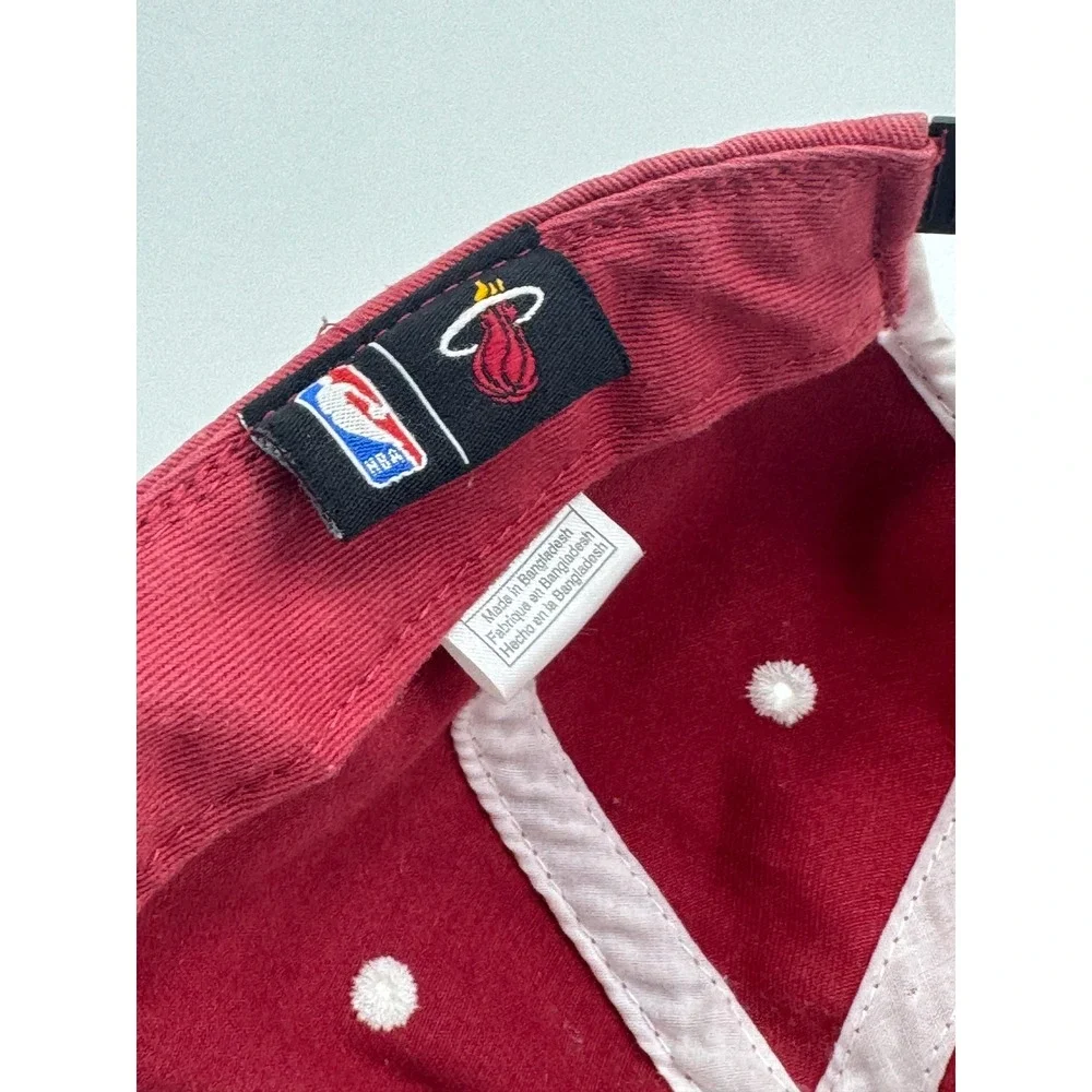 RARE Vtg adidas Miami Heat Youth Snapback Hat Black NBA Basketball UNDERVISOR